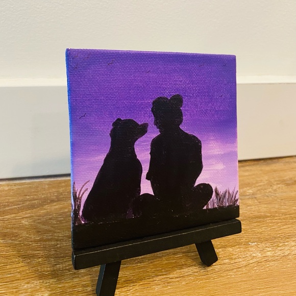 Silhouette pet painting/ gift ideas/ Christmas gifts - Picture 3 of 3